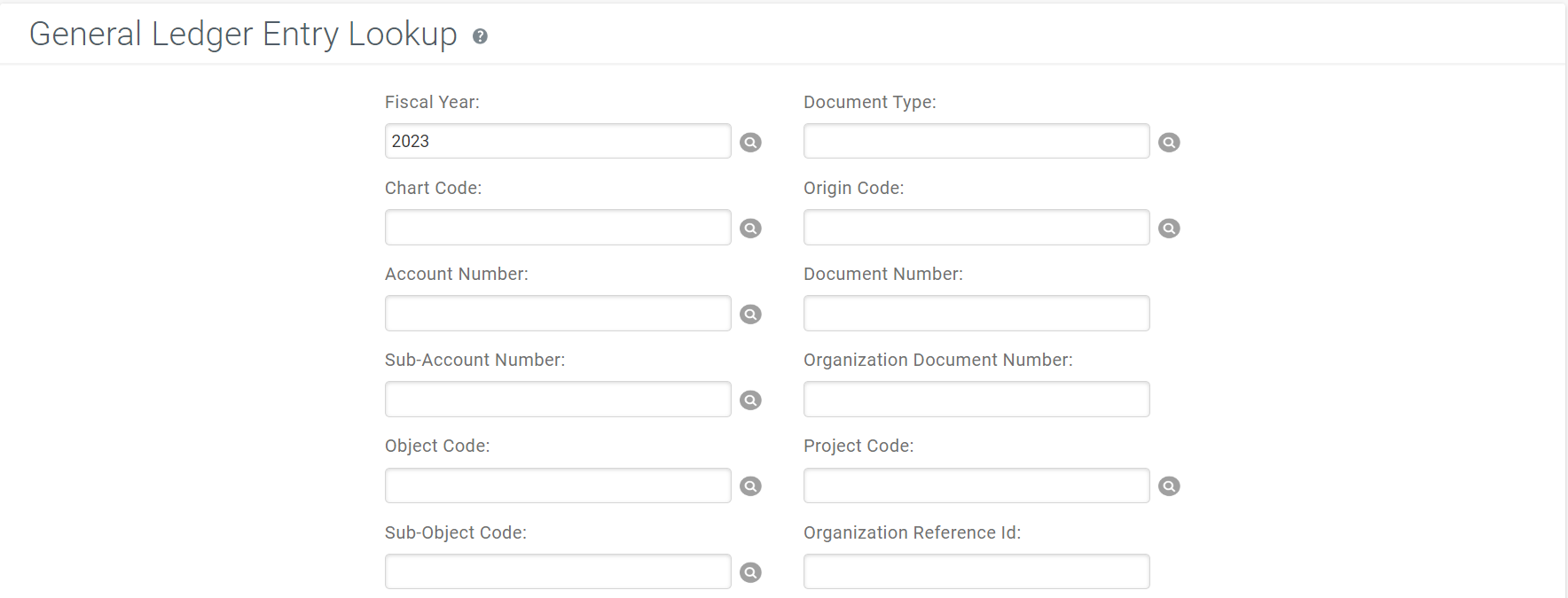 general ledger entries